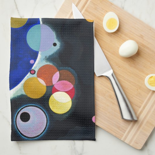 Kandinsky Verscheidene Circles Artwork Theedoek (Quarter Fold)