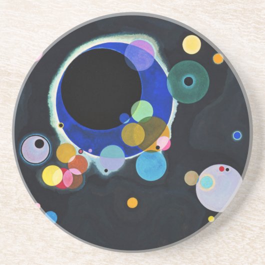 Kandinsky Verscheidene Circles Artwork Zandsteen Onderzetter (Voorkant)