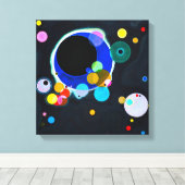 Kandinsky Verscheidene Circles Canvas Print (Insitu (Houten vloer))