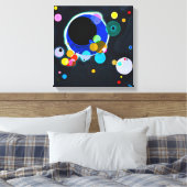 Kandinsky Verscheidene Circles Canvas Print (Insitu (Slaapkamer))