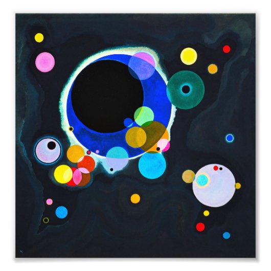 Kandinsky Verscheidene Circles Print Foto Afdruk (Voorkant)