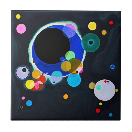 Kandinsky Verscheidene Circles Tegeltje (Voorkant)