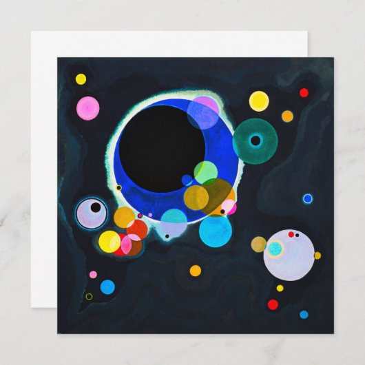 Kandinsky Verscheidene Circles Uitnodigingen (Voorkant / Achterkant)