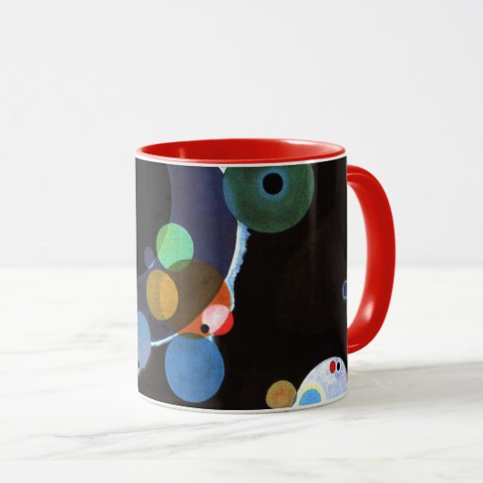 Kandinsky - Verscheidene cirkels, beroemd schilder Mok (Voorkant rechts)