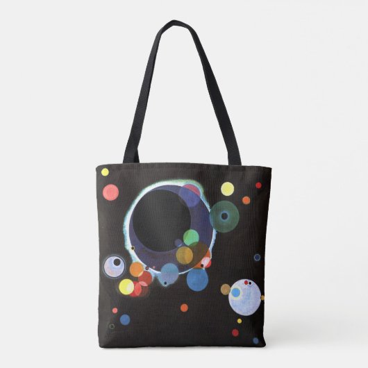 Kandinsky - Verscheidene cirkels, beroemd schilder Tote Bag (Achterkant)