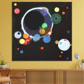 Kandinsky - Verscheidene cirkels Canvas Afdruk (Insitu (Woonkamer))
