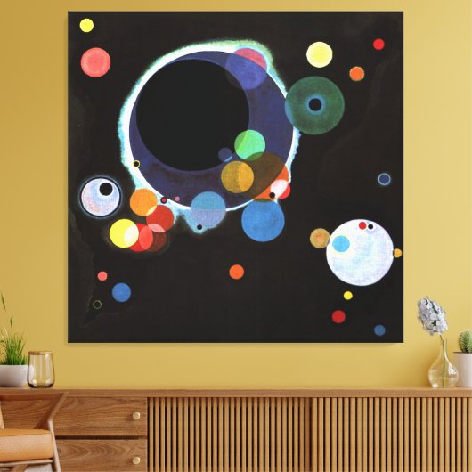 Kandinsky - Verscheidene cirkels Canvas Afdruk (Insitu (Woonkamer))