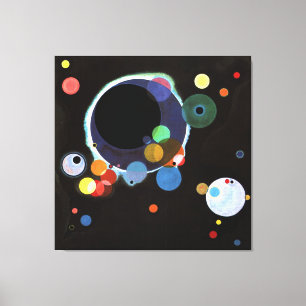 Kandinsky - Verscheidene cirkels Canvas Afdruk