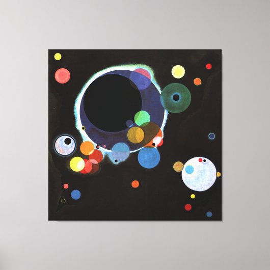 Kandinsky - Verscheidene cirkels Canvas Afdruk (Voorkant)