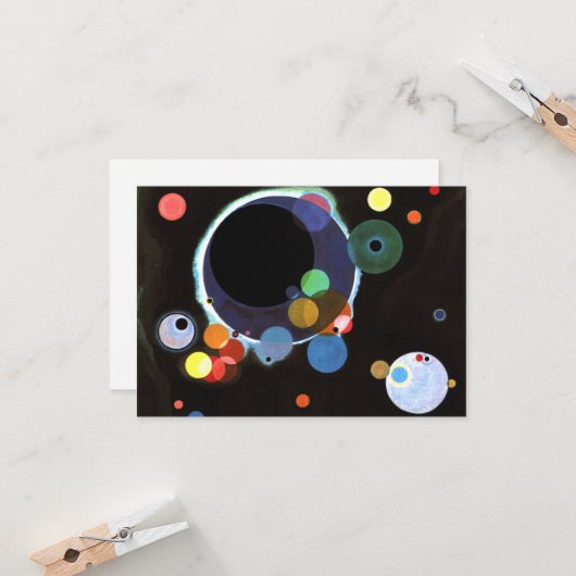 Kandinsky - Verscheidene cirkels Kaart (Voorkant / Achterkant in situ)