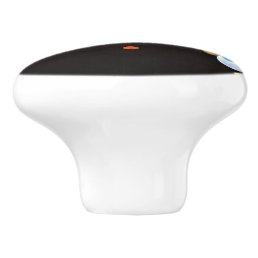 Kandinsky - Verscheidene cirkels Keramische Knop (Zijkant)