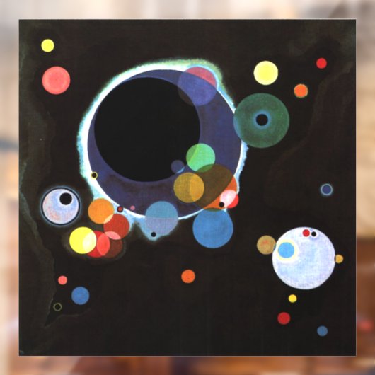 Kandinsky - Verscheidene cirkels Raamsticker (Vel 2)