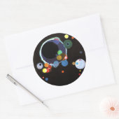 Kandinsky - Verscheidene cirkels Ronde Sticker (Envelop)