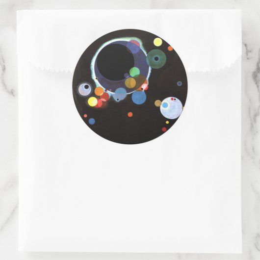 Kandinsky - Verscheidene cirkels Ronde Sticker (Tas)