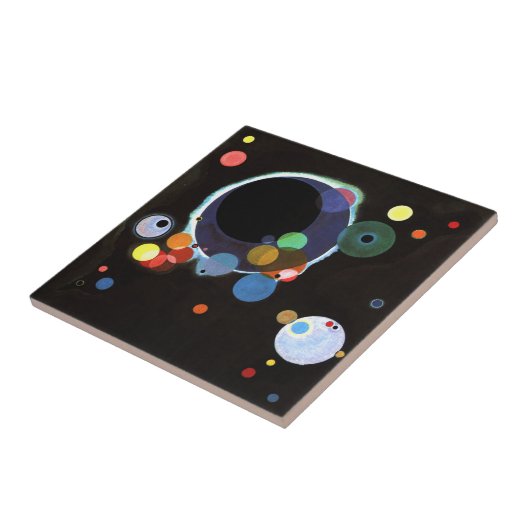 Kandinsky - Verscheidene cirkels Tegeltje (Zijkant)