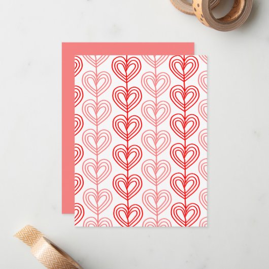 Kandinsky Verspringte Valentijnskaart Notitiekaartje (Voorkant / Achterkant in situ)