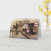 Kandinsky Verzachte Bouw Groet Kaart (Gele Bloem)