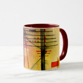 Kandinsky - Vibrant, populair abstract schilderij, Mok (Voorkant rechts)