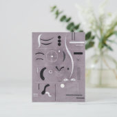 Kandinsky - Vier delen, abstracte kunst, Briefkaart (Staand voorkant)