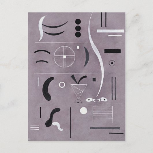 Kandinsky - Vier delen, abstracte kunst, Briefkaart (Voorkant)