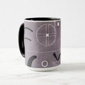 Kandinsky - Vier delen, abstracte kunst, Mok (Voorkant links)