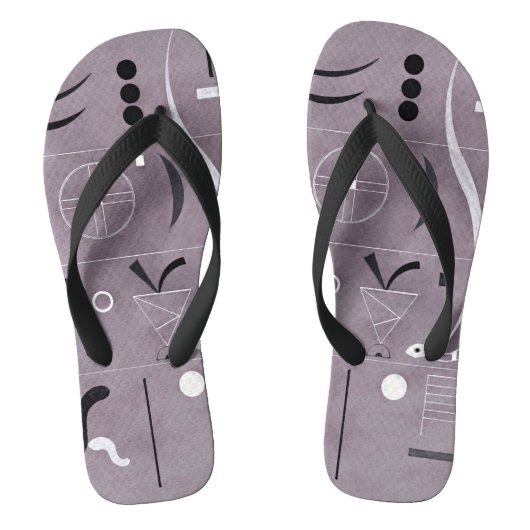 Kandinsky - Vier delen, abstracte kunst, Teenslippers (Voetbed)