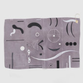 Kandinsky - Vier delen, Golfhanddoek (Horizontaal)