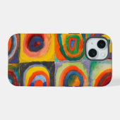 Kandinsky Vierkanten Concentrische Cirkels iPhone 15 Hoesje (Achterkant horizontaal)