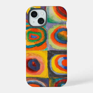 Kandinsky Vierkanten Concentrische Cirkels iPhone 15 Hoesje
