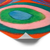 Kandinsky Vierkanten Concentrische Cirkels Poster (Hoek)