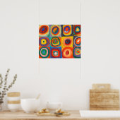 Kandinsky Vierkanten Concentrische Cirkels Poster (Keuken)