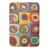 Kandinsky - Vierkanten met concentrische cirkels Badmat (Voorkant Verticaal)