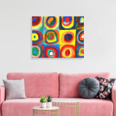 KANDINSKY - Vierkanten met Concentrische Cirkels ( Canvas Afdruk (Insitu (Woonkamer))