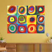 KANDINSKY - Vierkanten met Concentrische Cirkels ( Canvas Afdruk (Insitu (Woonkamer))