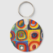 Kandinsky - Vierkanten met concentrische cirkels Sleutelhanger (Voorkant)