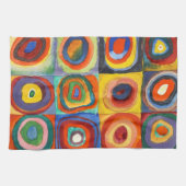Kandinsky - Vierkanten met concentrische cirkels Theedoek (Horizontaal)