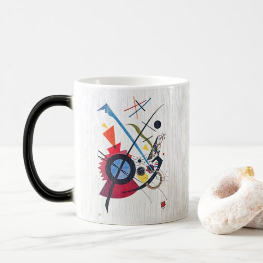 Kandinsky Violet - Abstracte Fijne Kunst Magische Mok (Met donut)