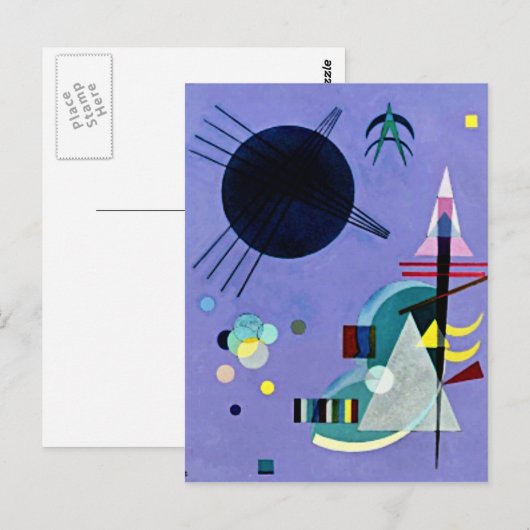 Kandinsky - Violet Groen Briefkaart (Voorkant / Achterkant)