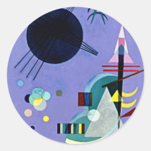 Kandinsky - Violet Groen Ronde Sticker