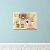 Kandinsky - Vlucht, abstract kunstwerk Canvas Afdruk (Insitu (Houten vloer))