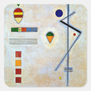 Kandinsky - Von-Zu, bekend abstract kunstwerk Vierkante Sticker