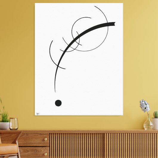 KANDINSKY - VRIJE CURVE NAAR HET PUNT - 1925 - CANVAS AFDRUK (Insitu (Woonkamer))