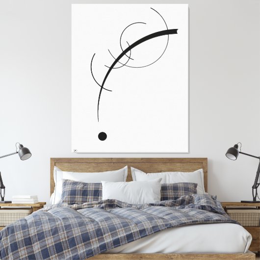 KANDINSKY - VRIJE CURVE NAAR HET PUNT - 1925 - CANVAS AFDRUK (Insitu (Slaapkamer))