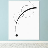 KANDINSKY - VRIJE CURVE NAAR HET PUNT - 1925 - CANVAS AFDRUK (Insitu (Houten vloer))