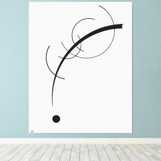 KANDINSKY - VRIJE CURVE NAAR HET PUNT - 1925 - CANVAS AFDRUK (Insitu (Houten vloer))