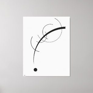 KANDINSKY - VRIJE CURVE NAAR HET PUNT - 1925 - CANVAS AFDRUK