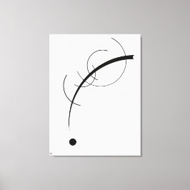 KANDINSKY - VRIJE CURVE NAAR HET PUNT - 1925 - CANVAS AFDRUK
