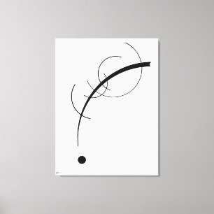 KANDINSKY - VRIJE CURVE NAAR HET PUNT - 1925 - CANVAS AFDRUK
