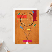 Kandinsky - vrolijke, abstracte schilderij, kaart (Voorkant / Achterkant in situ)