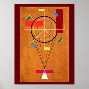 Kandinsky - vrolijke, abstracte schilderij, poster